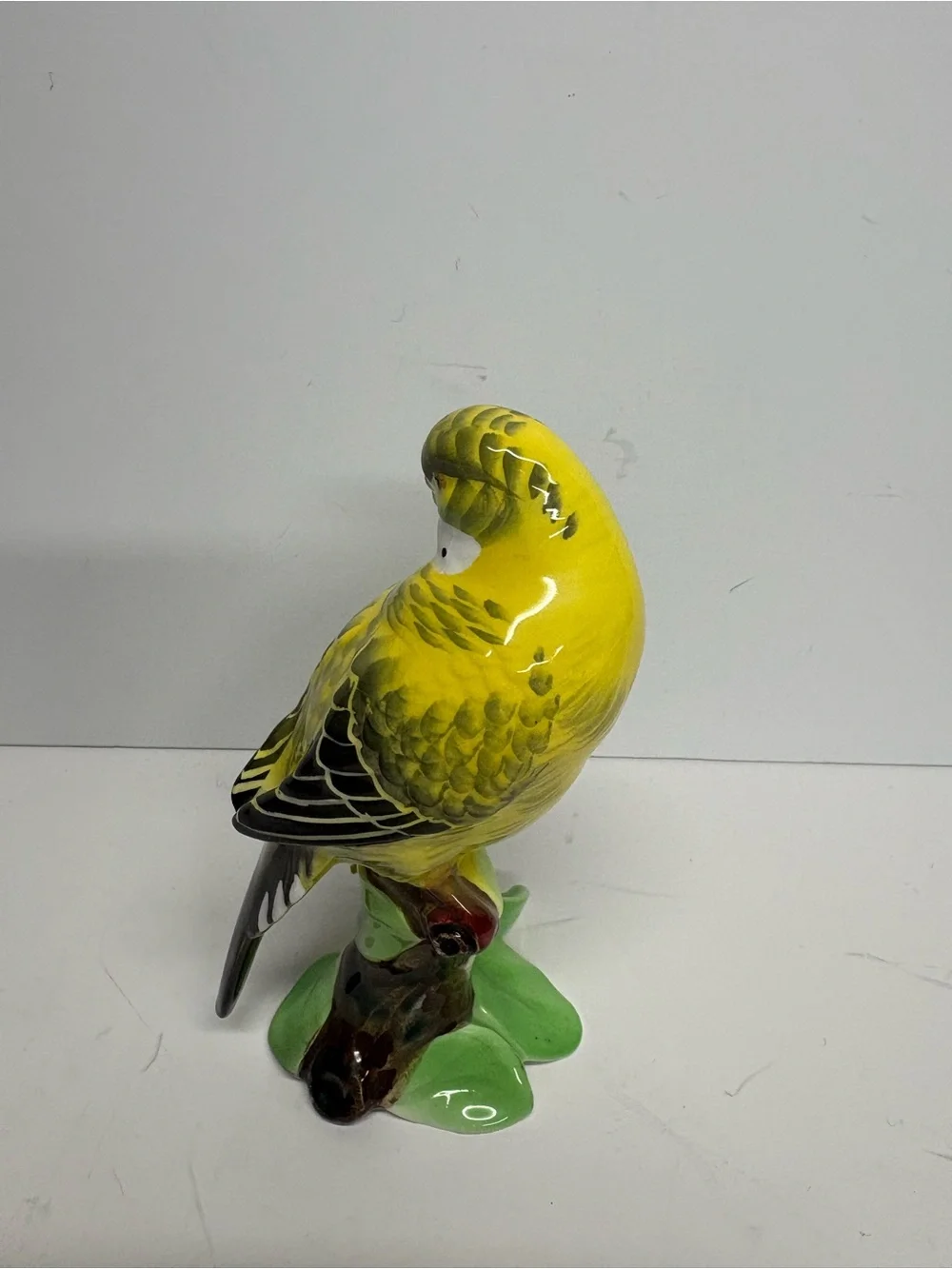 Vintage Napcoware Porcelain Figurine Parakeet Decorative Bird Statue